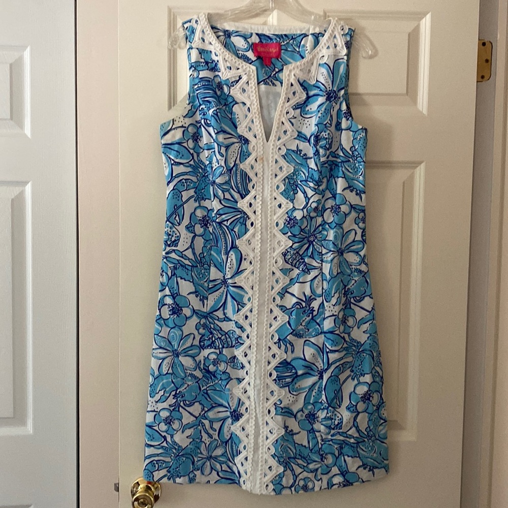 Lilly Pulitzer Jubilee Dress Blue and White